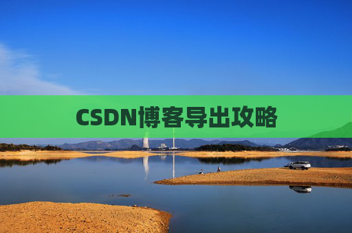 CSDN博客导出攻略